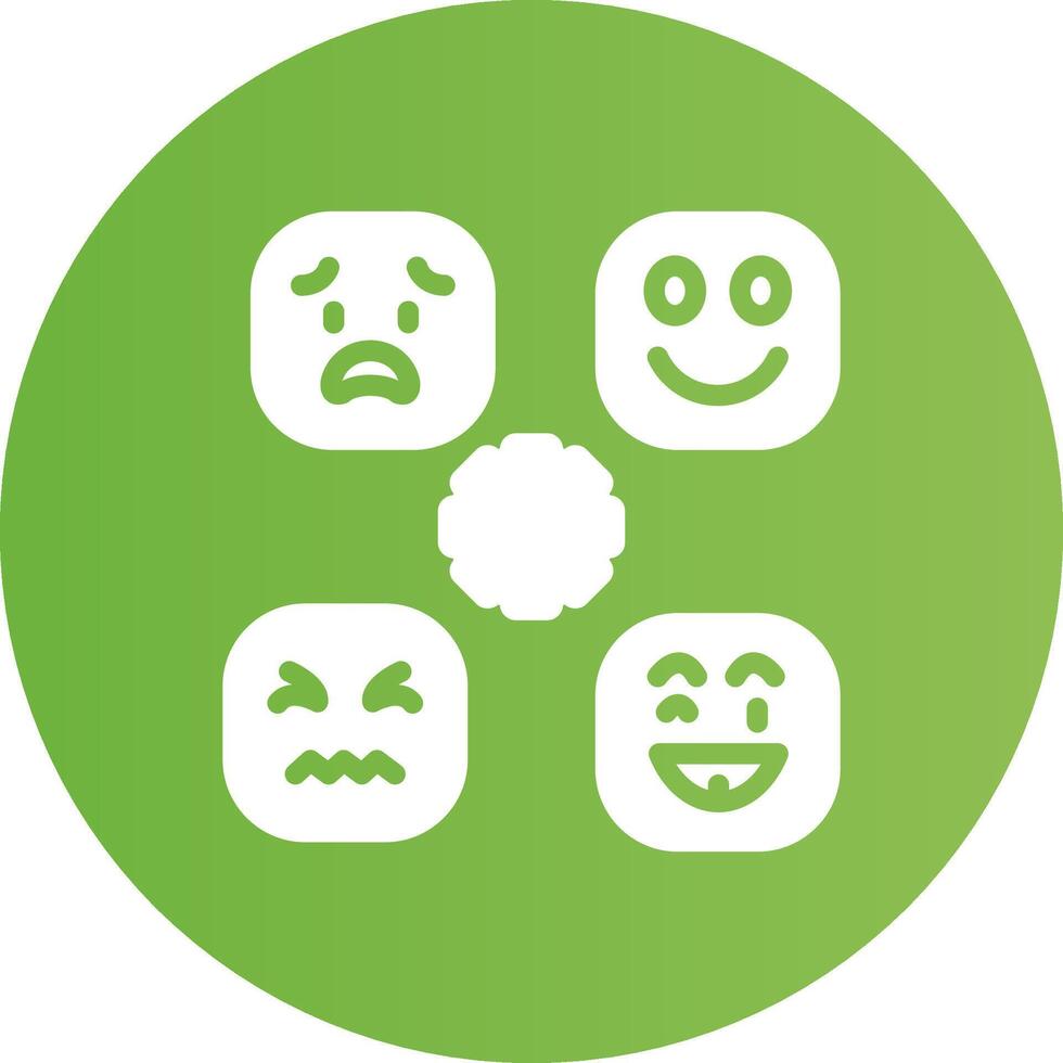 Glyph Circle light green Gradient vector