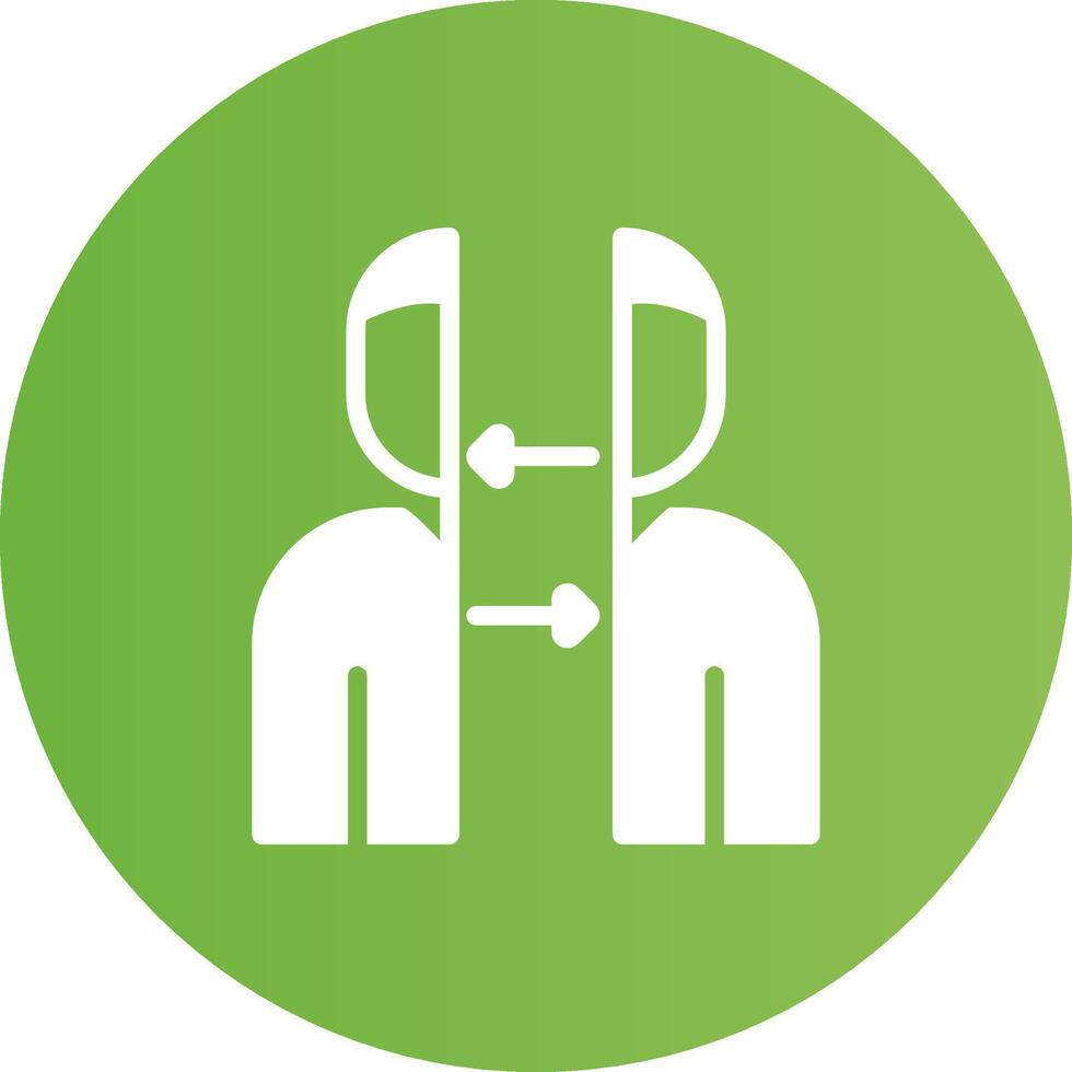 Glyph Circle light green Gradient vector