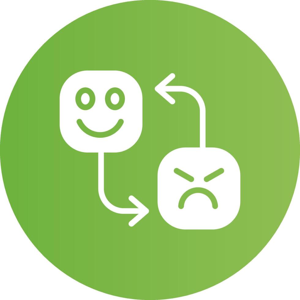 Glyph Circle light green Gradient vector