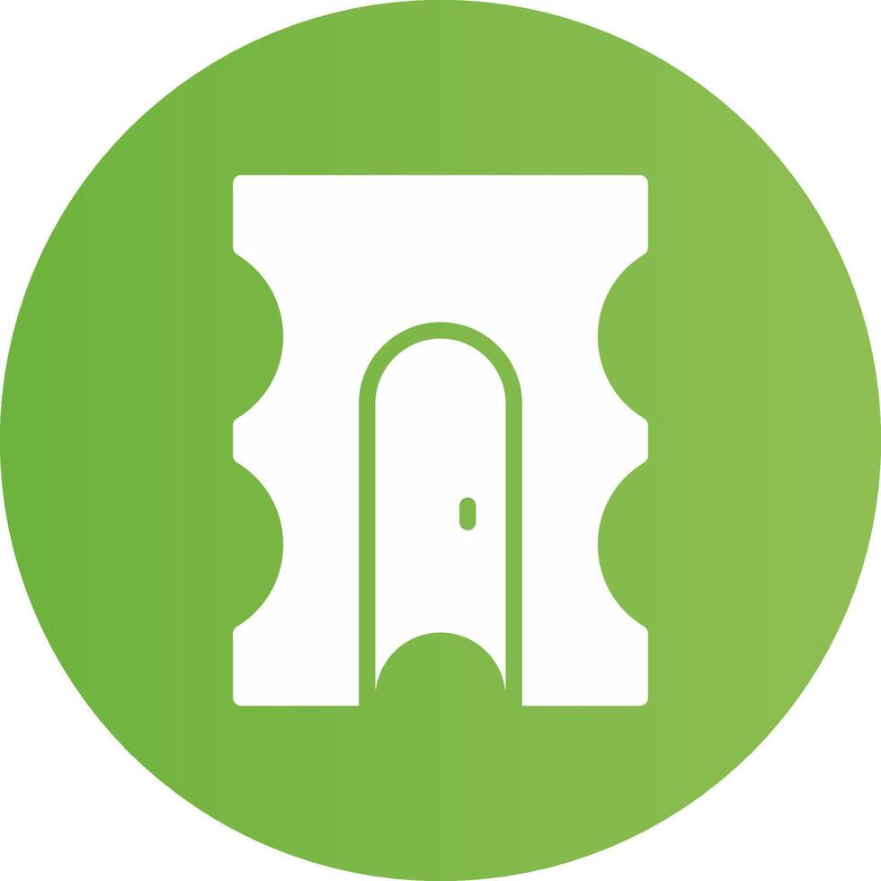 Glyph Circle light green Gradient vector