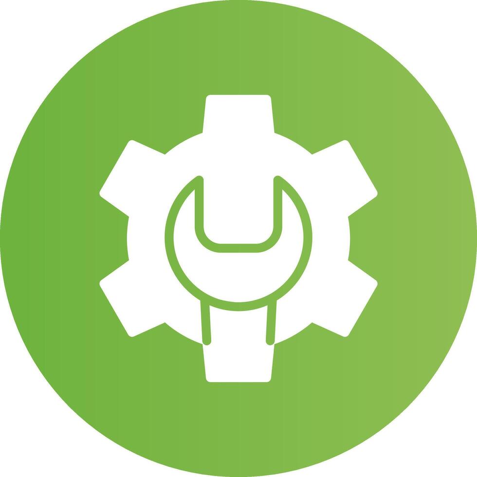Glyph Circle light green Gradient vector