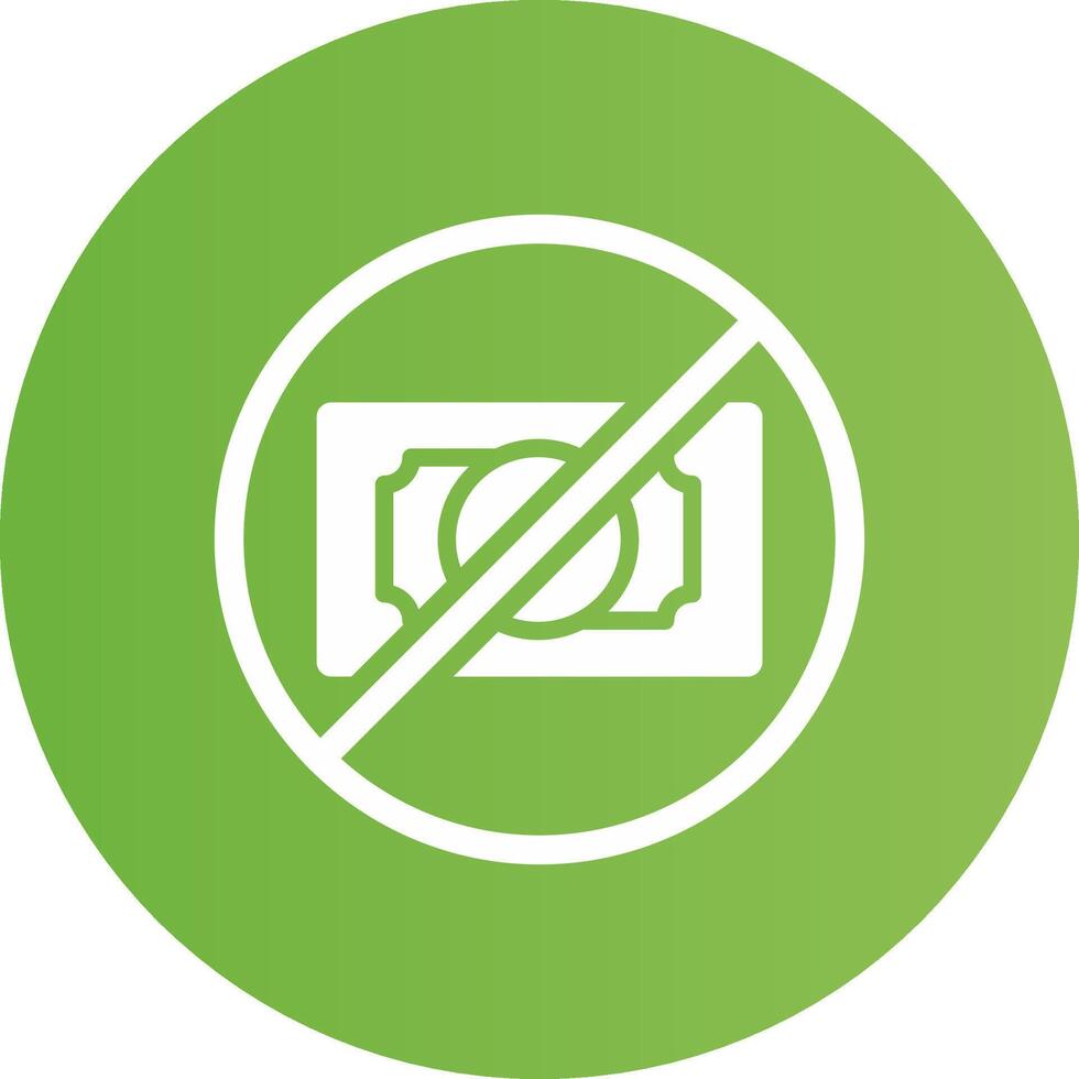 No Money Creative Icon Design vector