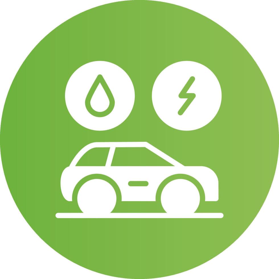 Glyph Circle light green Gradient vector