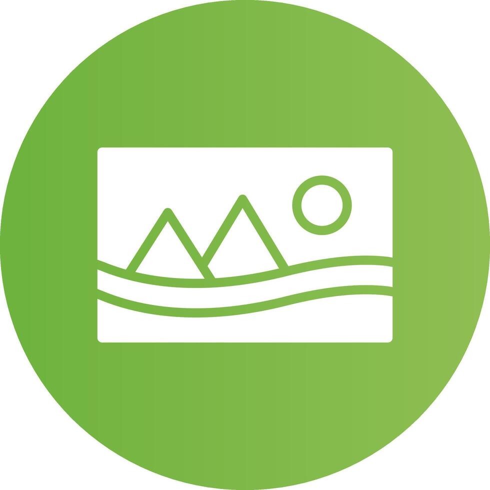 Glyph Circle light green Gradient vector