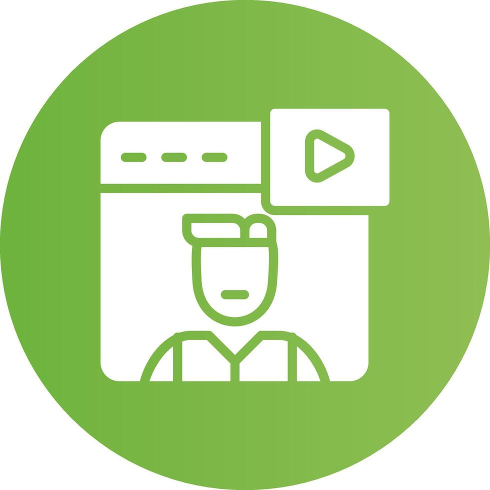 Youtuber Creative Icon Design vector