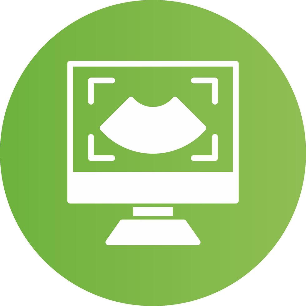 Glyph Circle light green Gradient vector
