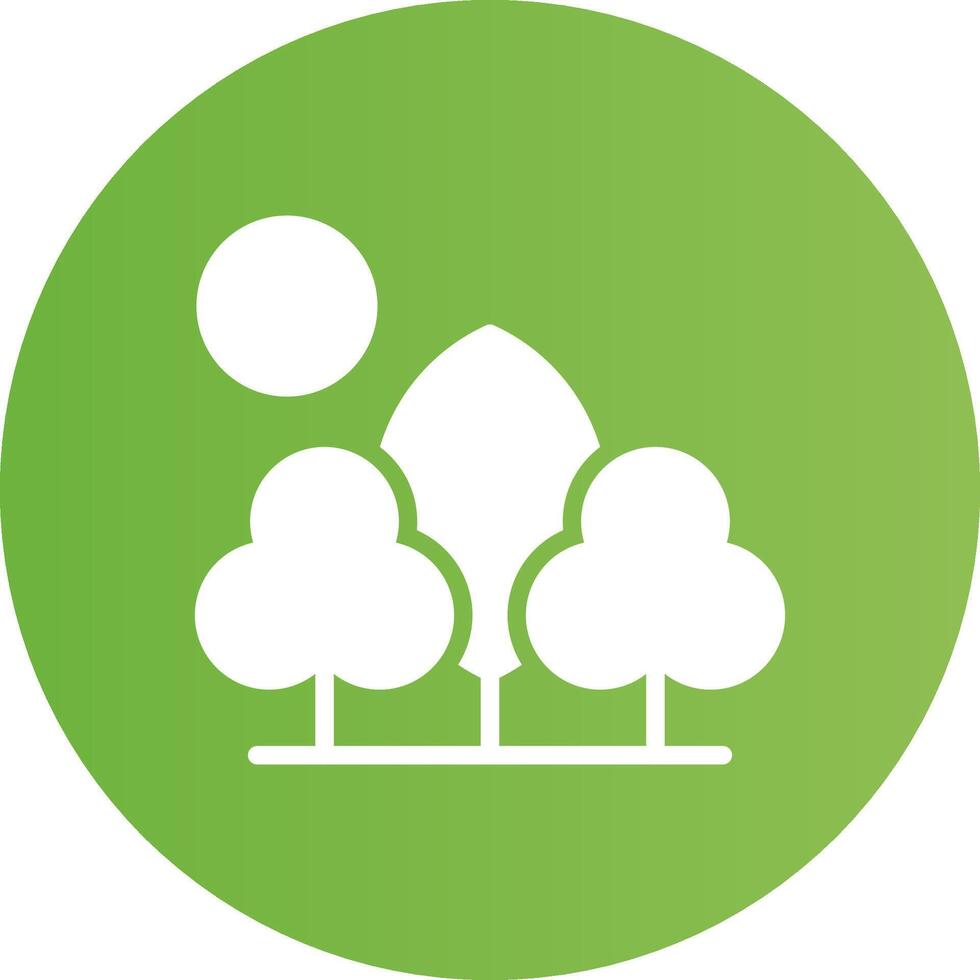 Tree Landscape Creative Icon Design vector