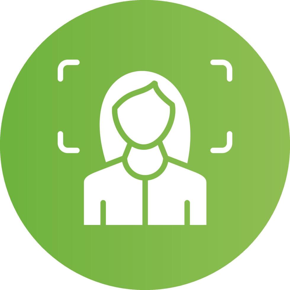 Facial Recognition Creative Icon Design vector