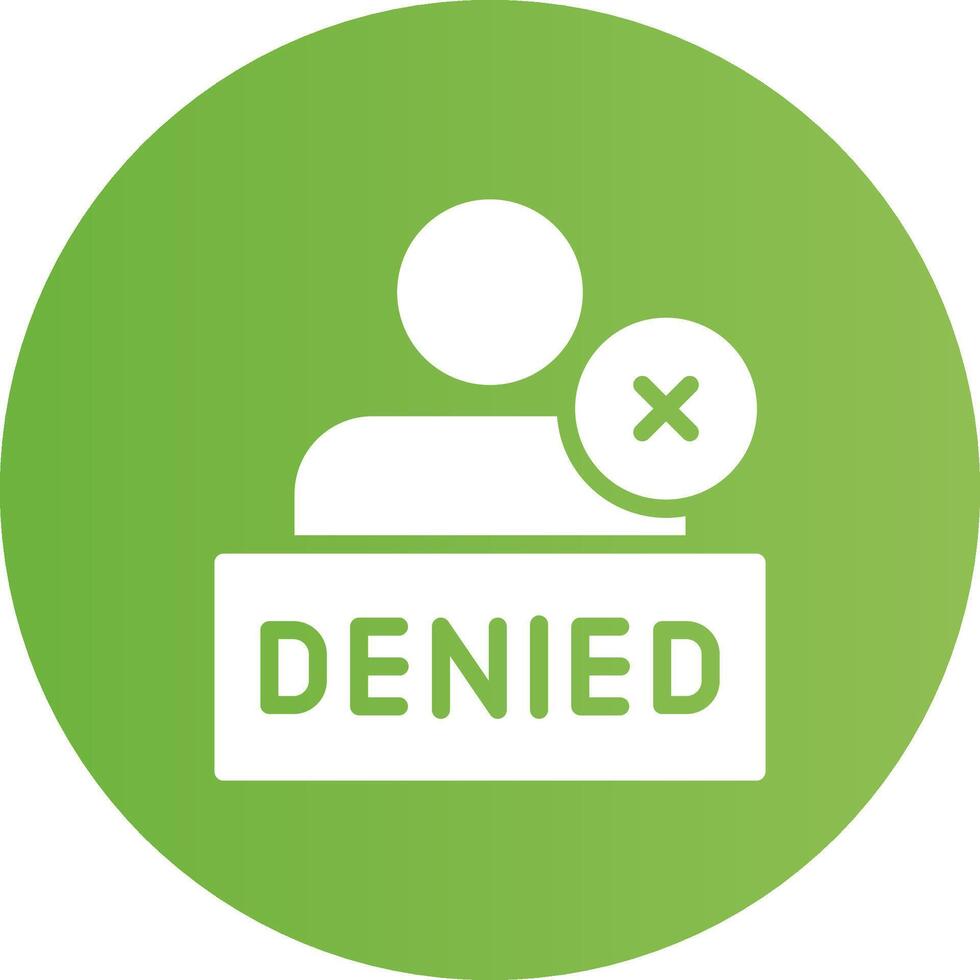 Denied Creative Icon Design vector