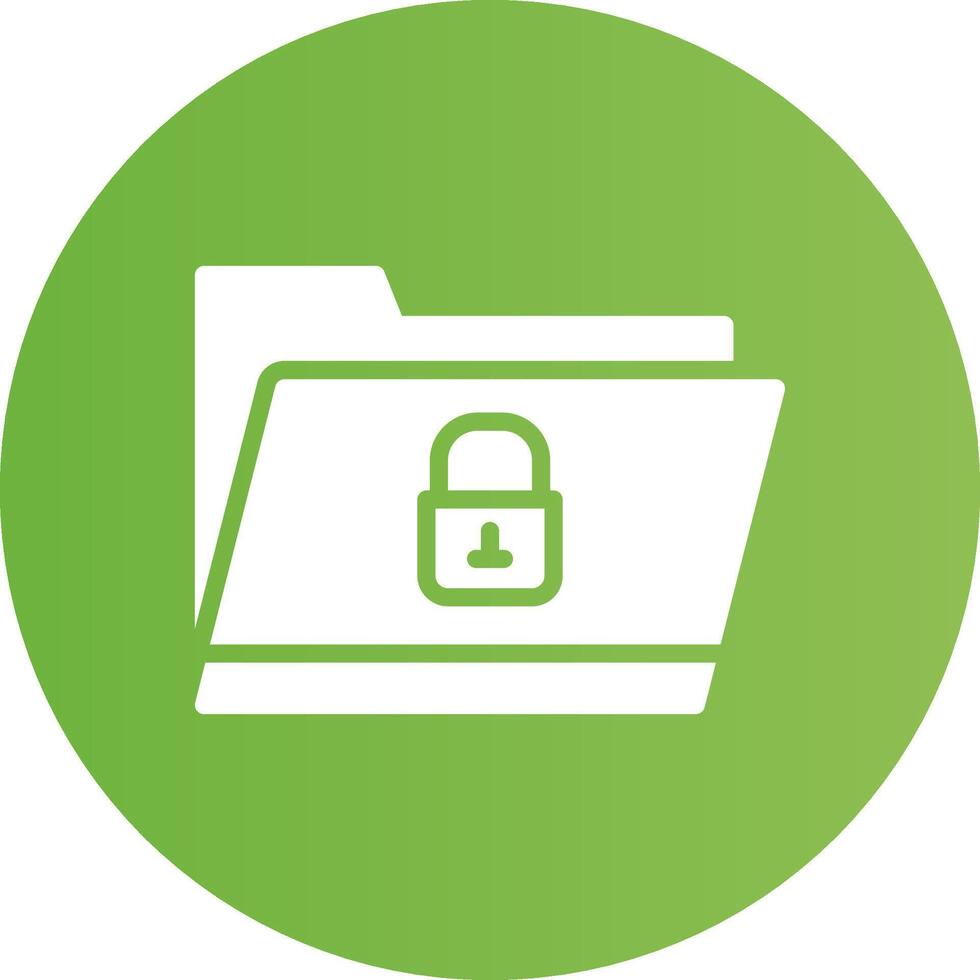 Locked Folder Creative Icon Design vector