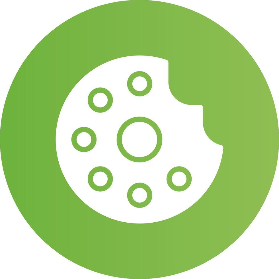 Glyph Circle light green Gradient vector