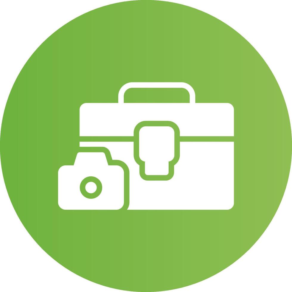 Camera Bag Creative Icon Design vector