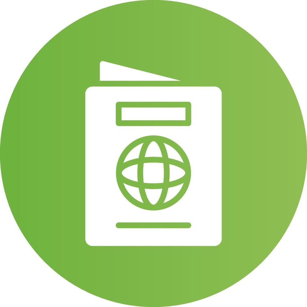 Glyph Circle light green Gradient vector