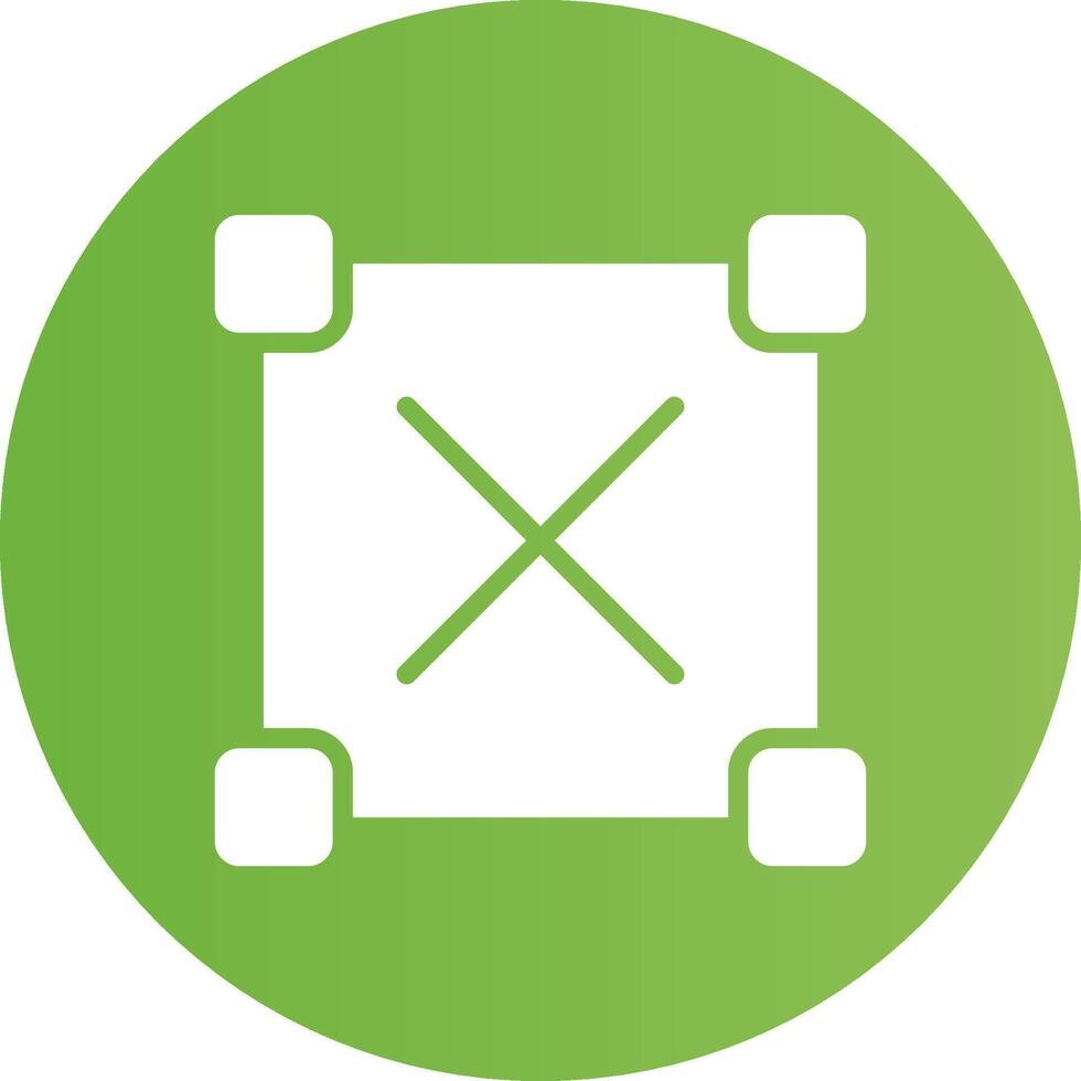 Glyph Circle light green Gradient vector