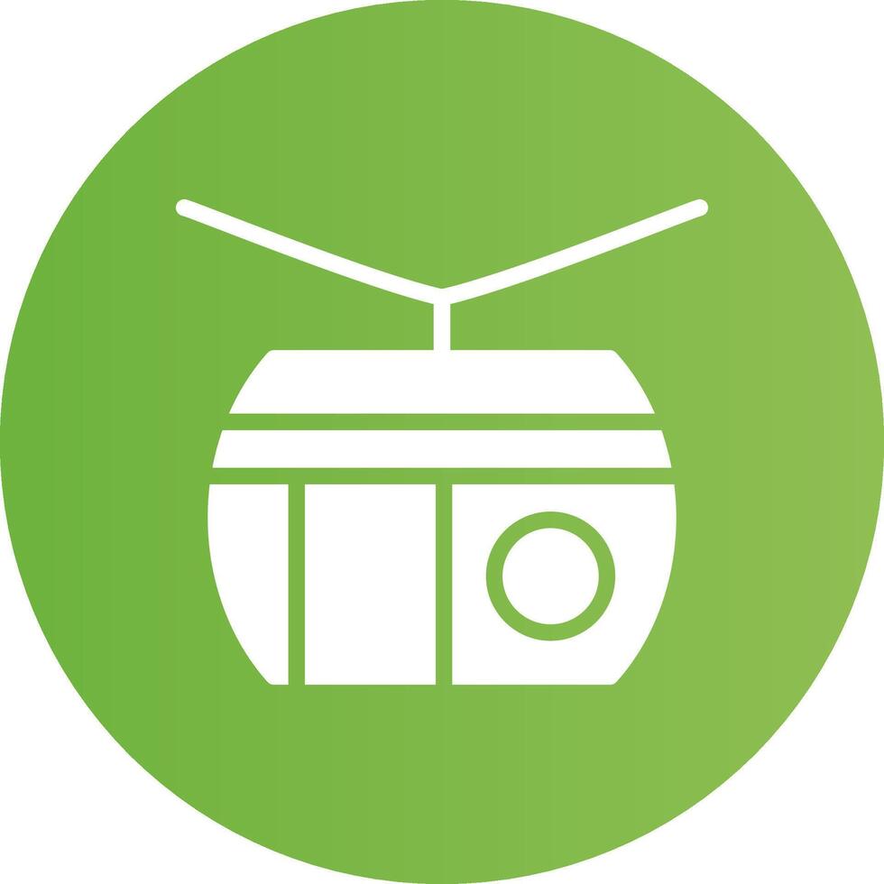 Cable Car Creative Icon Design vector