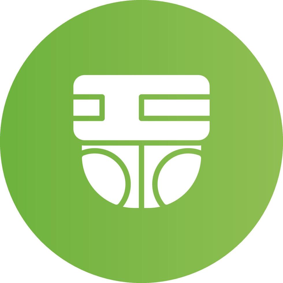 Glyph Circle light green Gradient vector