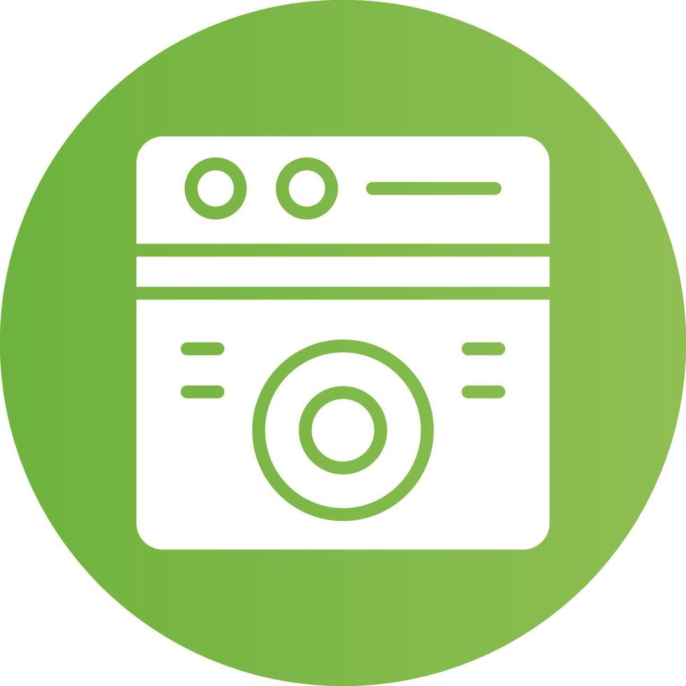 Washing Machine Creative Icon Design vector