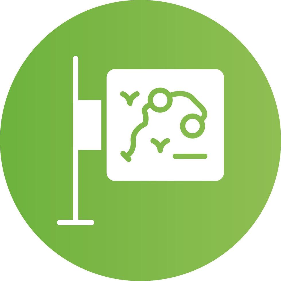 Glyph Circle light green Gradient vector