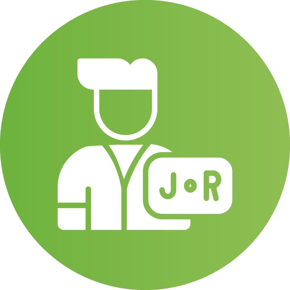 Junior Sales Rep Creative Icon Design vector