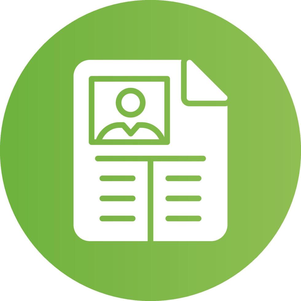 Glyph Circle light green Gradient vector
