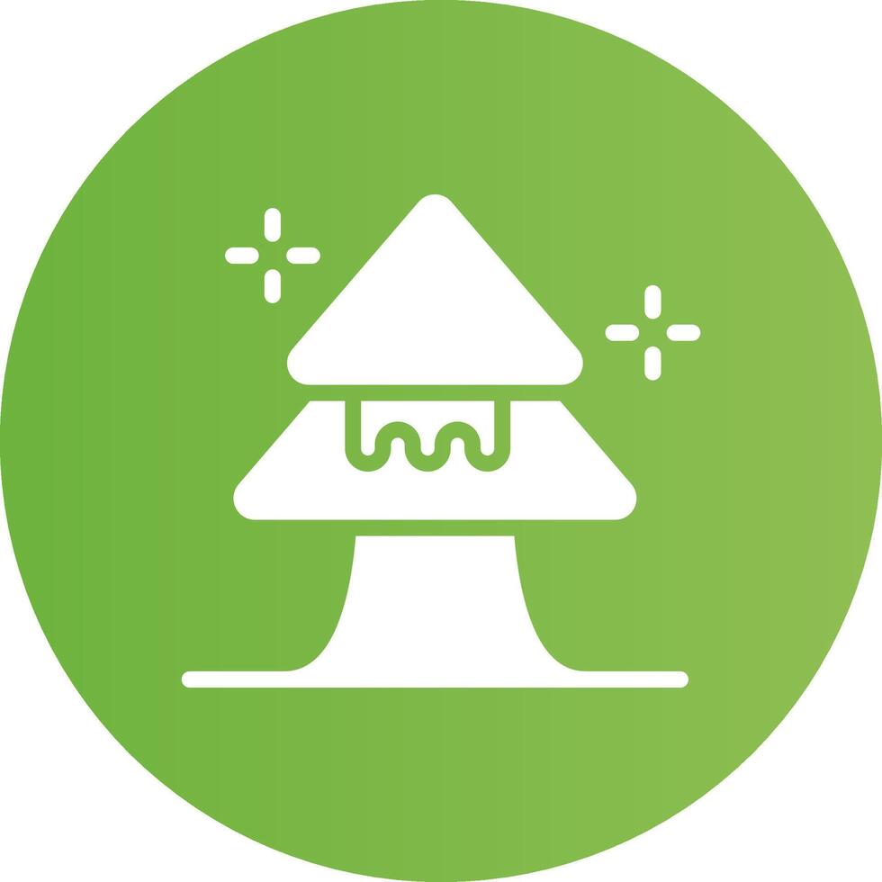 Snow Covered Tree Creative Icon Design vector