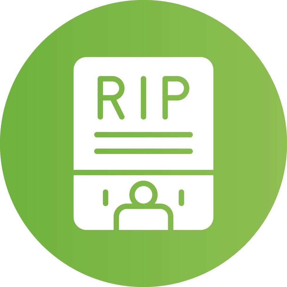Obituary Creative Icon Design vector