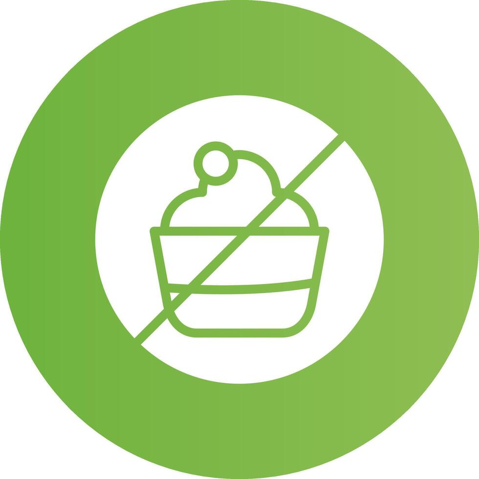 No Sweets Creative Icon Design vector