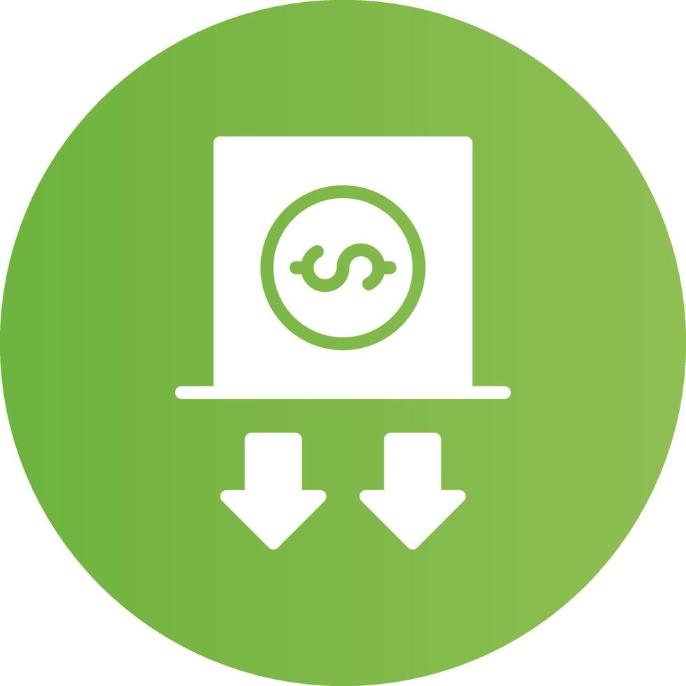 Glyph Circle light green Gradient vector