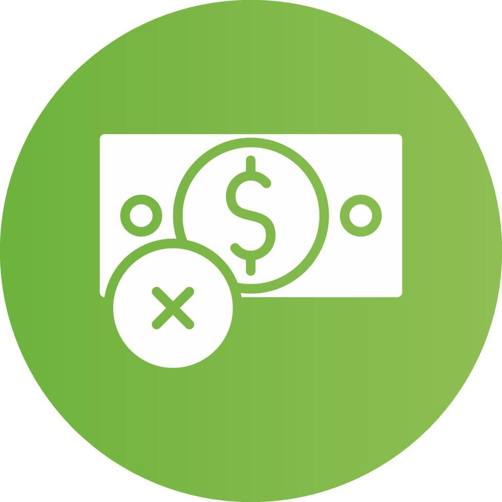 No Money Creative Icon Design vector