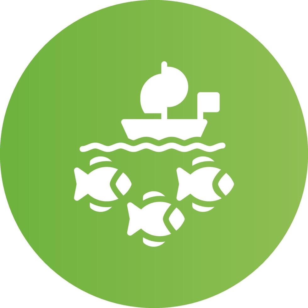 Fishing Boat Creative Icon Design vector