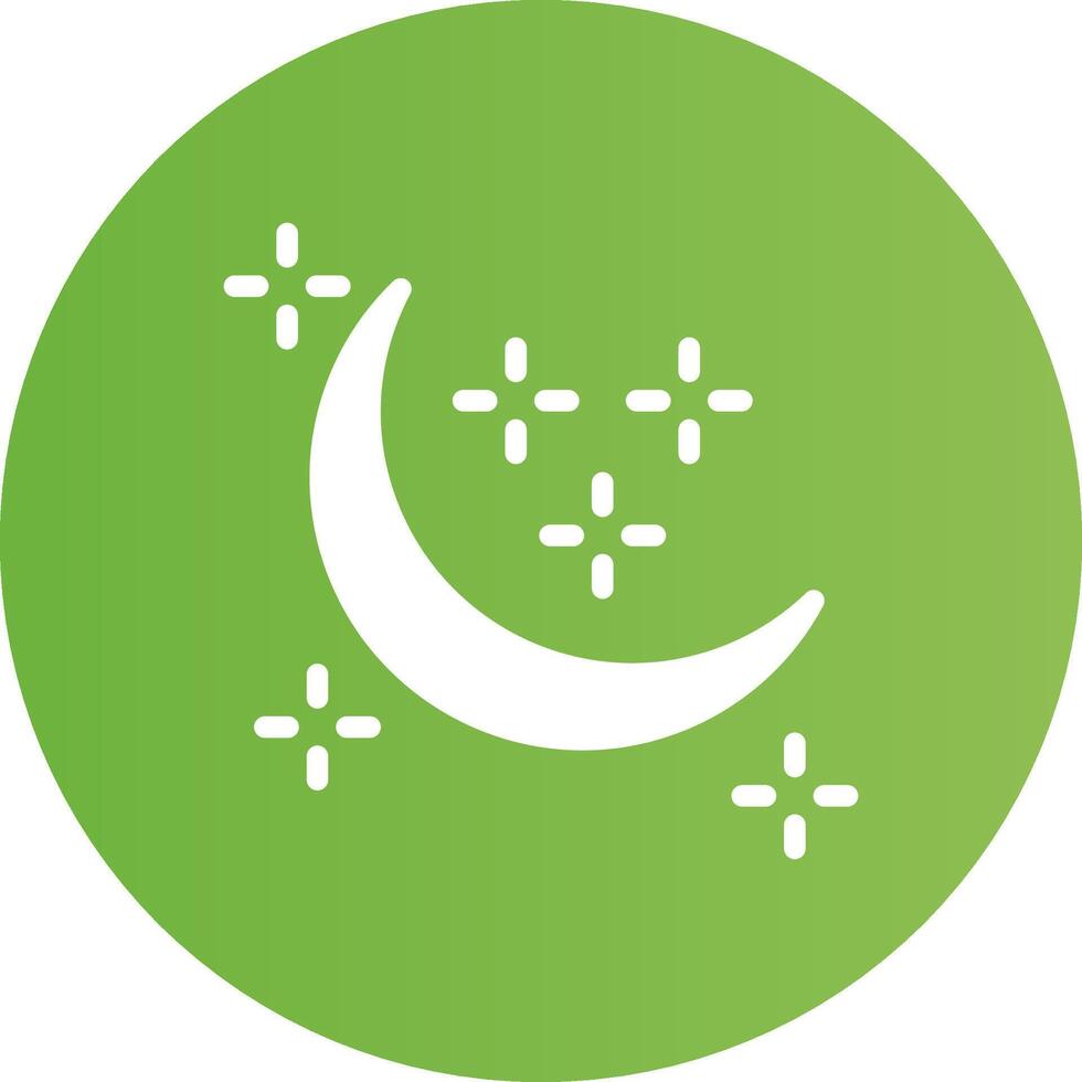 New Moon Creative Icon Design vector