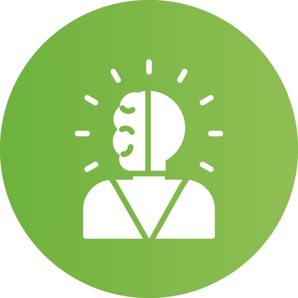 Glyph Circle light green Gradient vector