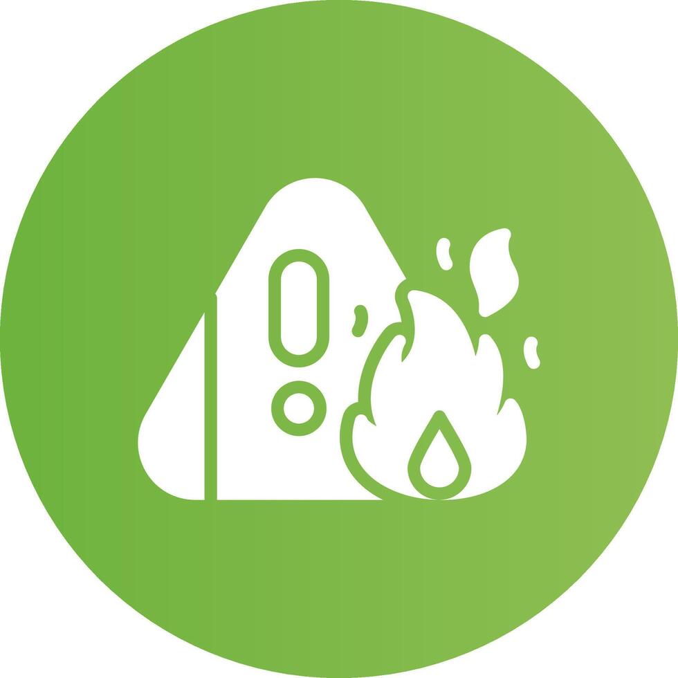 Fire Warning Creative Icon Design vector
