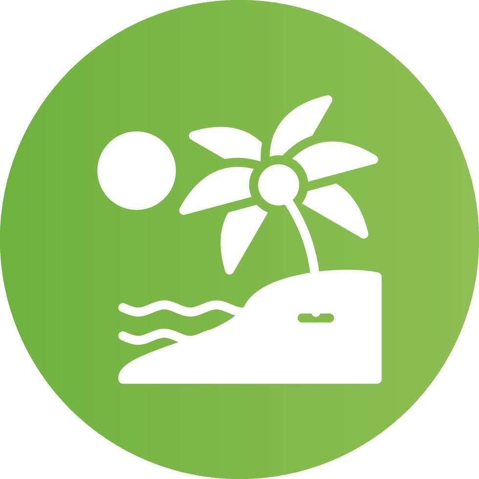 Island Landscape Creative Icon Design vector