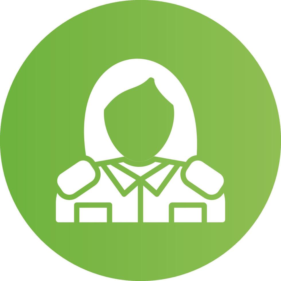 Lady Police Creative Icon Design vector
