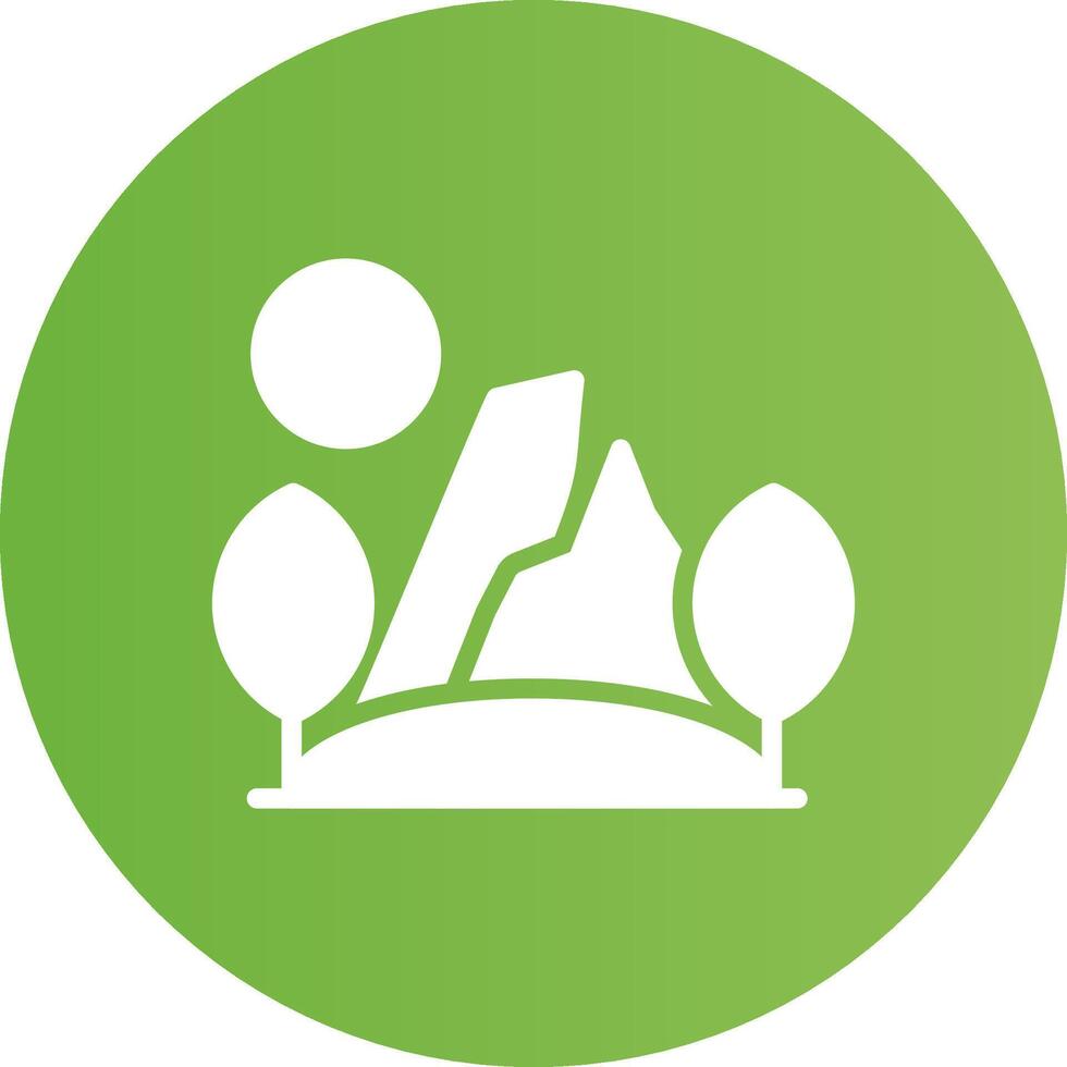 Hot Spring Landscape Creative Icon Design vector