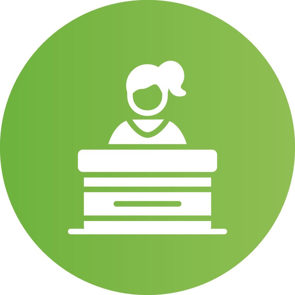 Receptionist Creative Icon Design vector