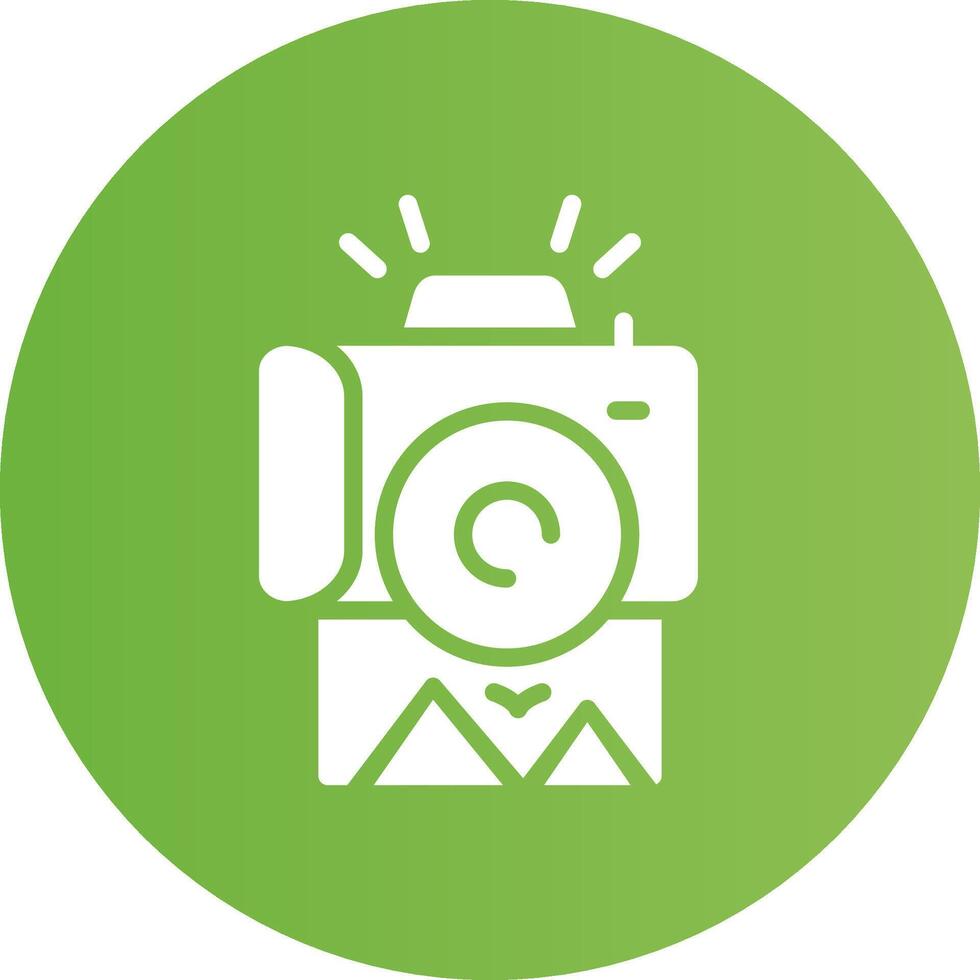 Glyph Circle light green Gradient vector