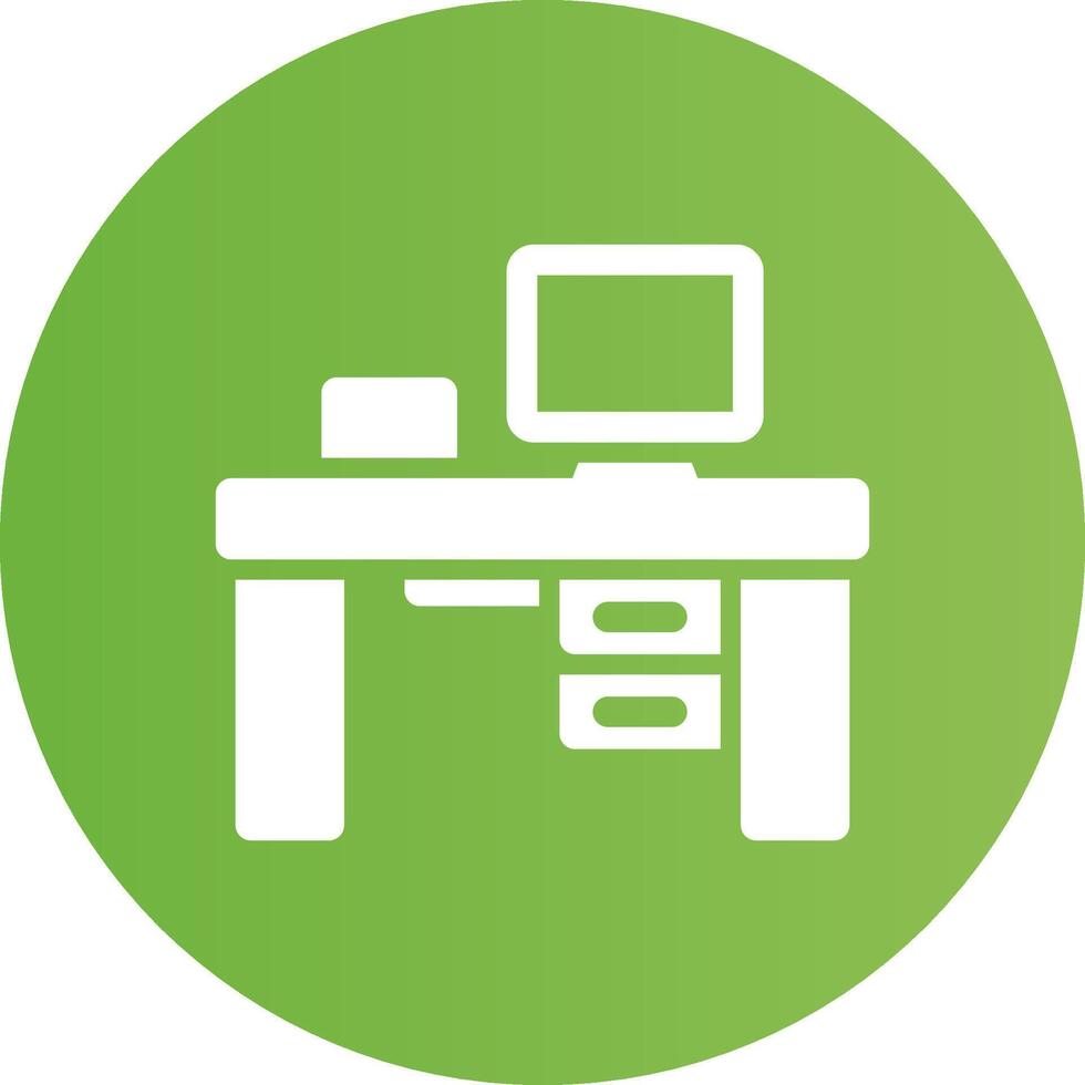 Office Desk Creative Icon Design vector