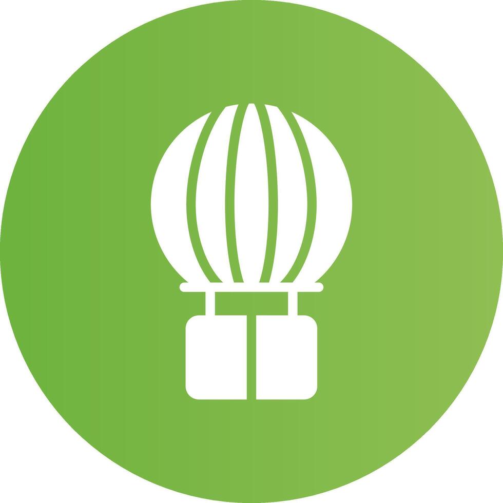 Hot Air Balloon Creative Icon Design vector