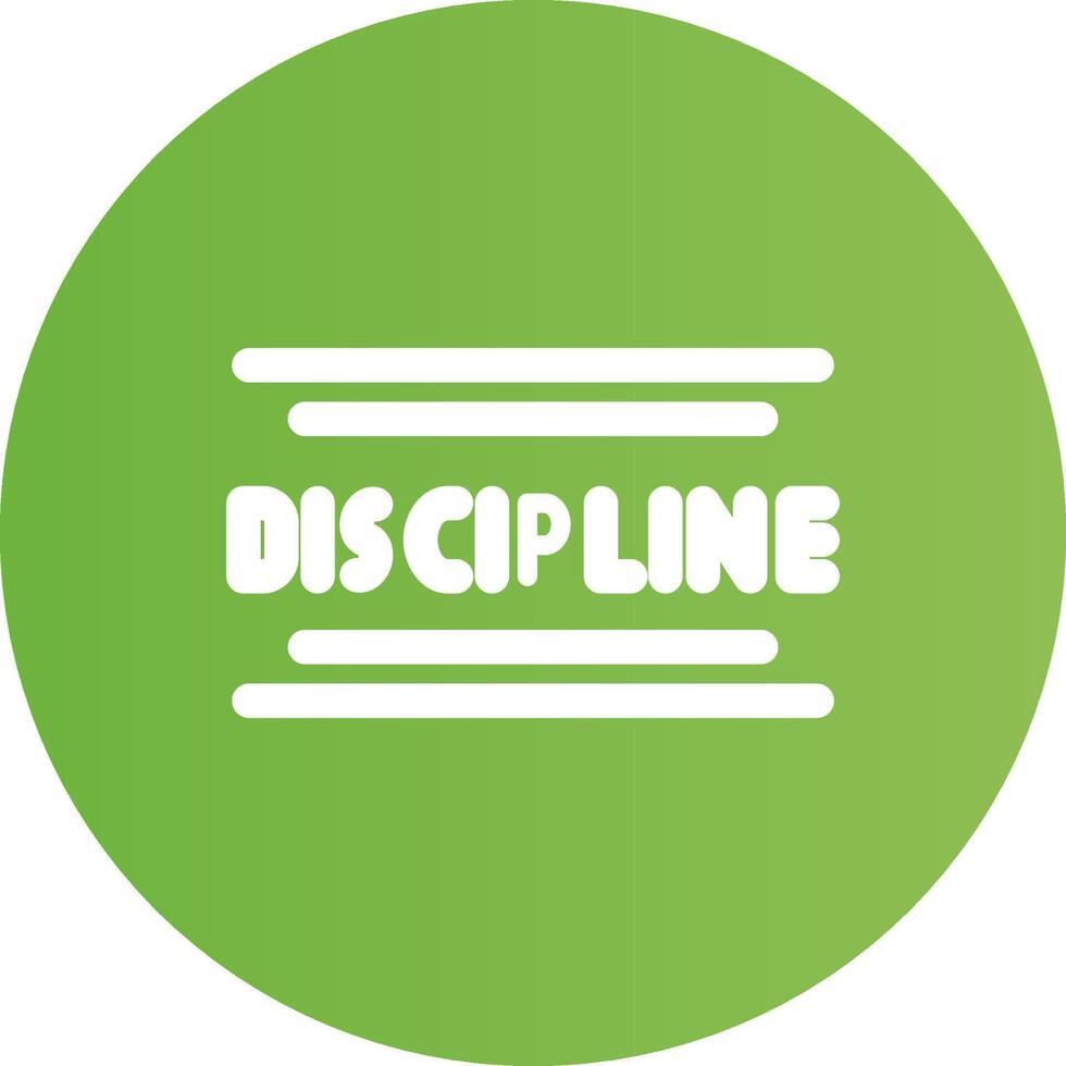 Discipline Creative Icon Design vector