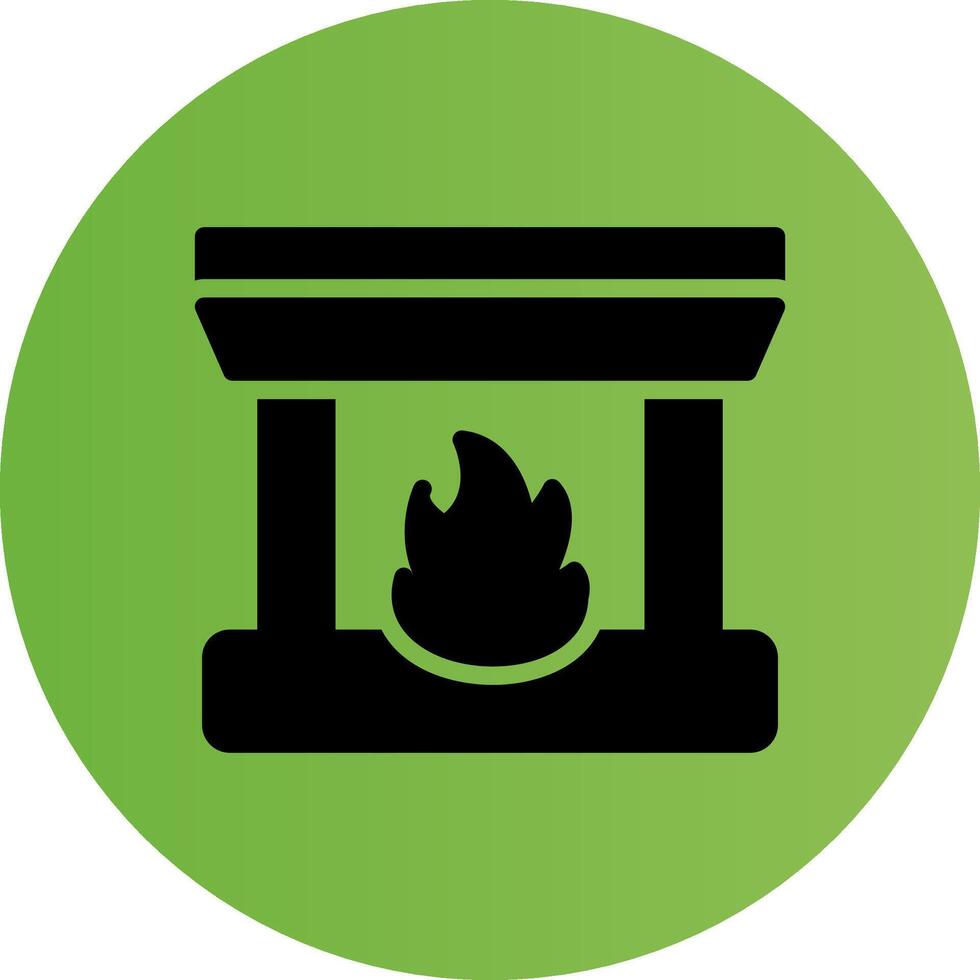 Fireplace Creative Icon Design vector