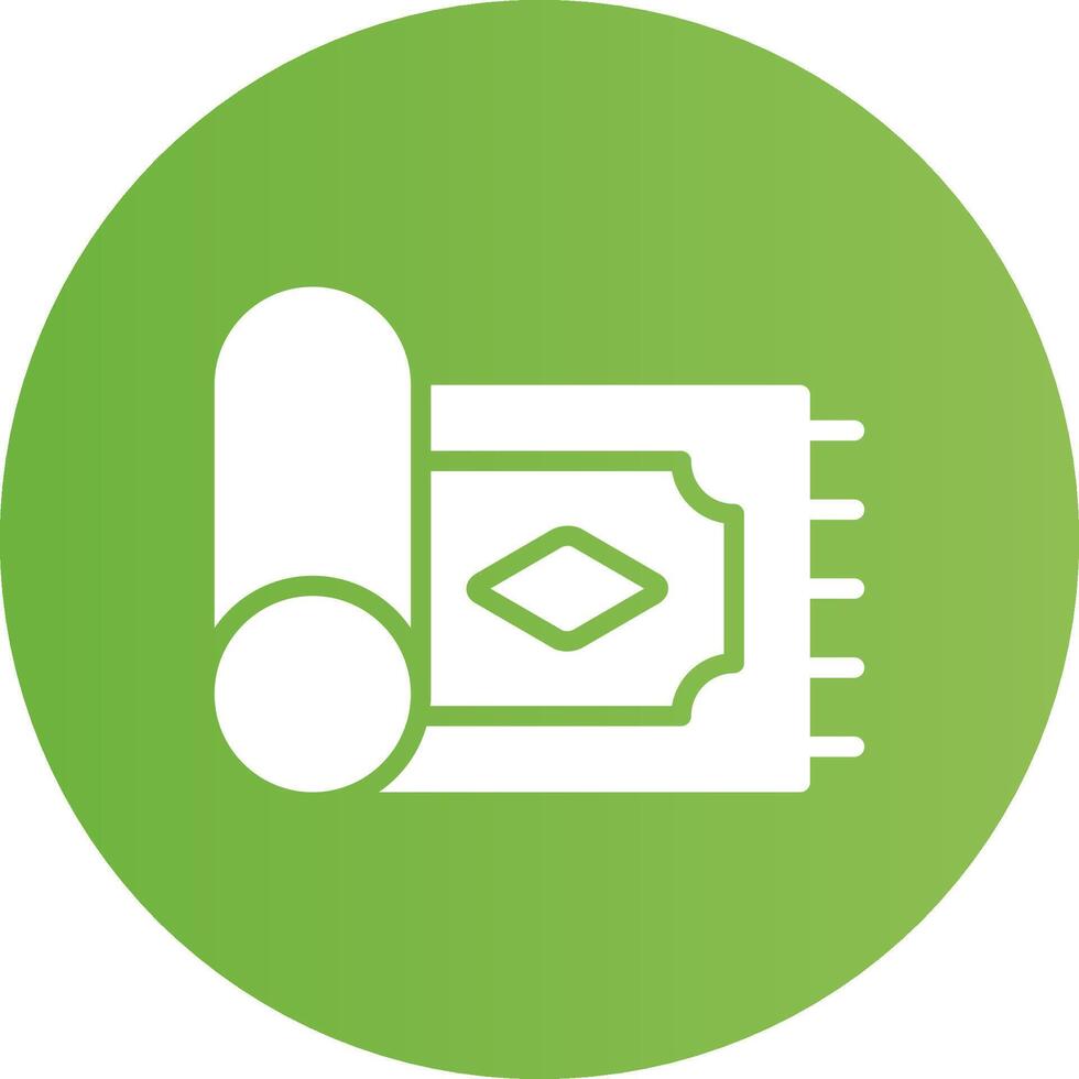 Glyph Circle light green Gradient vector