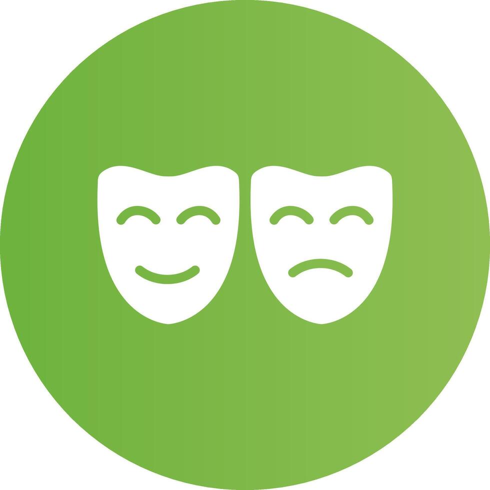 Theater Masks Creative Icon Design vector