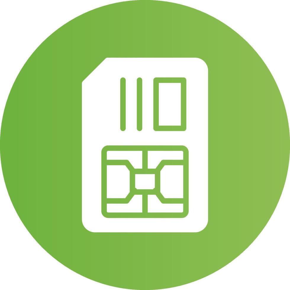 Glyph Circle light green Gradient vector