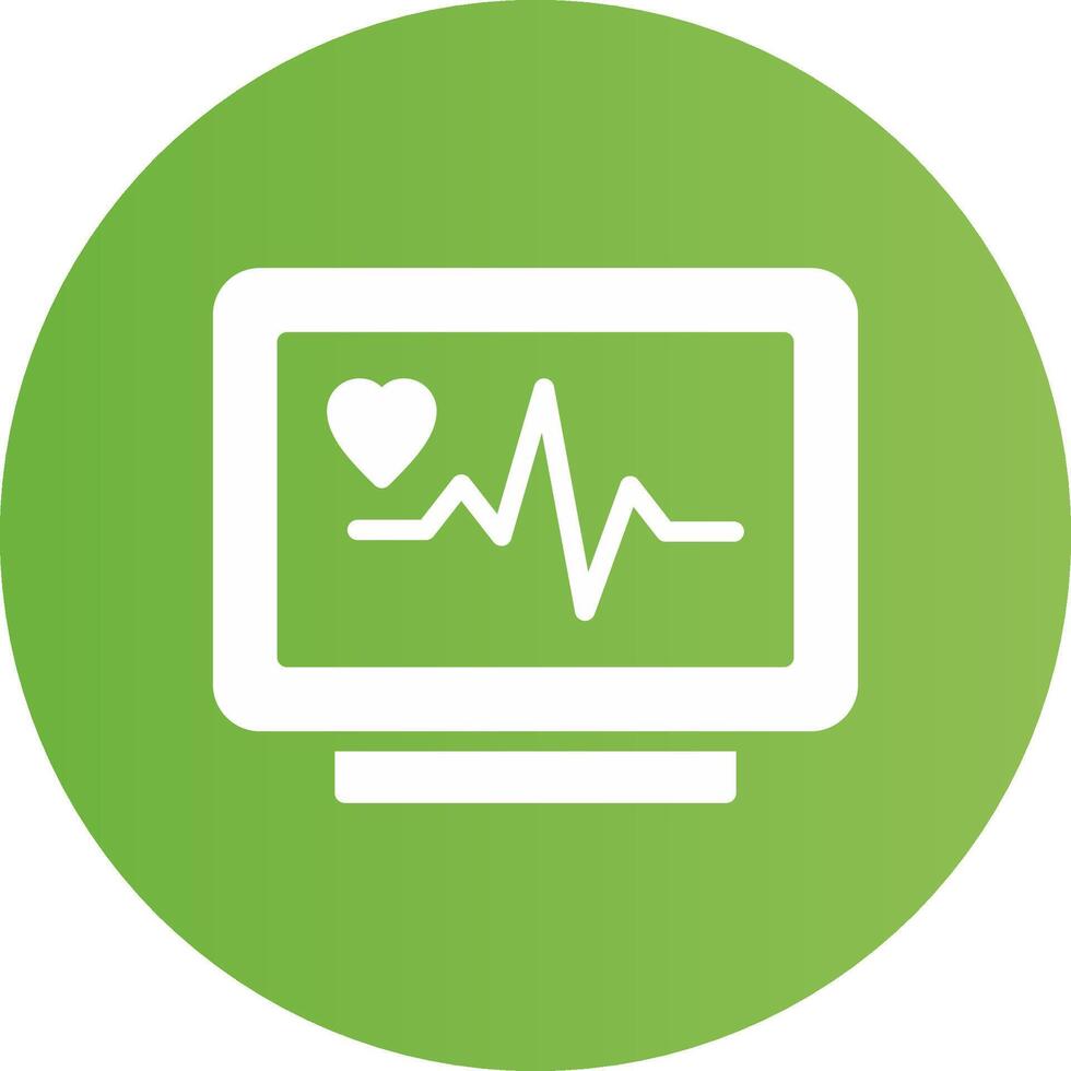 ECG Monitor Creative Icon Design vector
