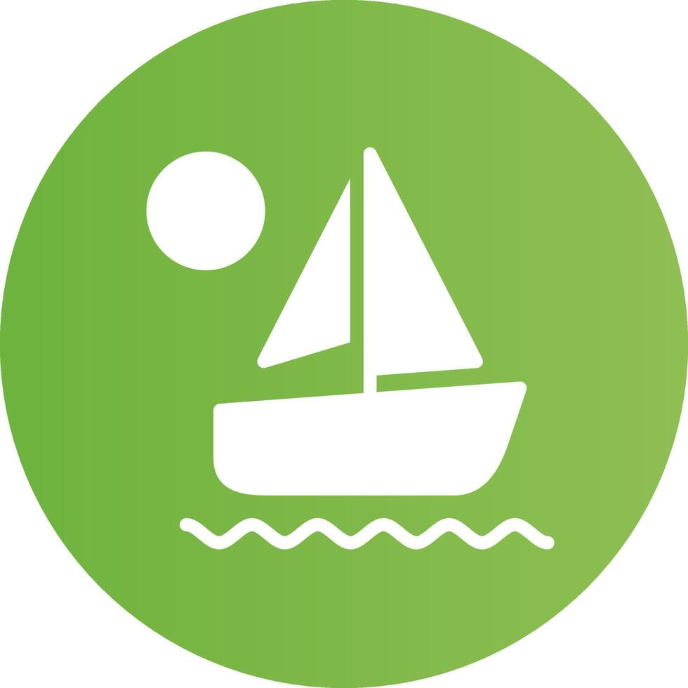 Glyph Circle light green Gradient vector