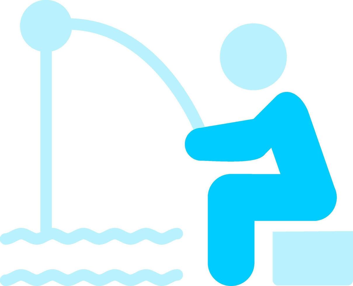 Shore Fishing Creative Icon Design vector