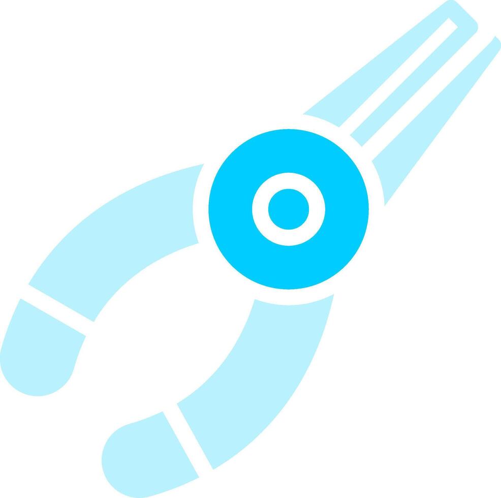 Needle Nose Pliers Creative Icon Design vector