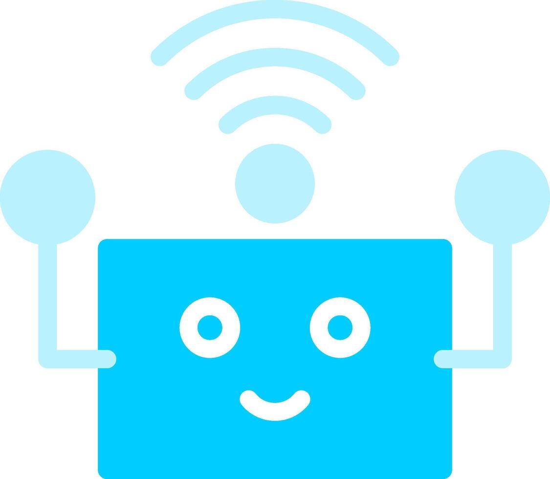 Robot Assistant Creative Icon Design vector